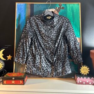 Kerrybrooke Leopard Print Women's Cardigan Small